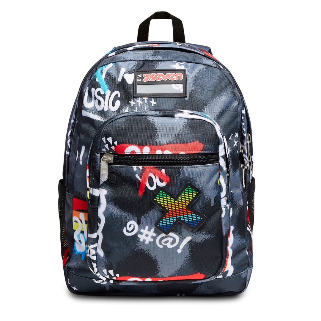 Seven Zaino Scuola Freethink Rock on Boy – Grigio