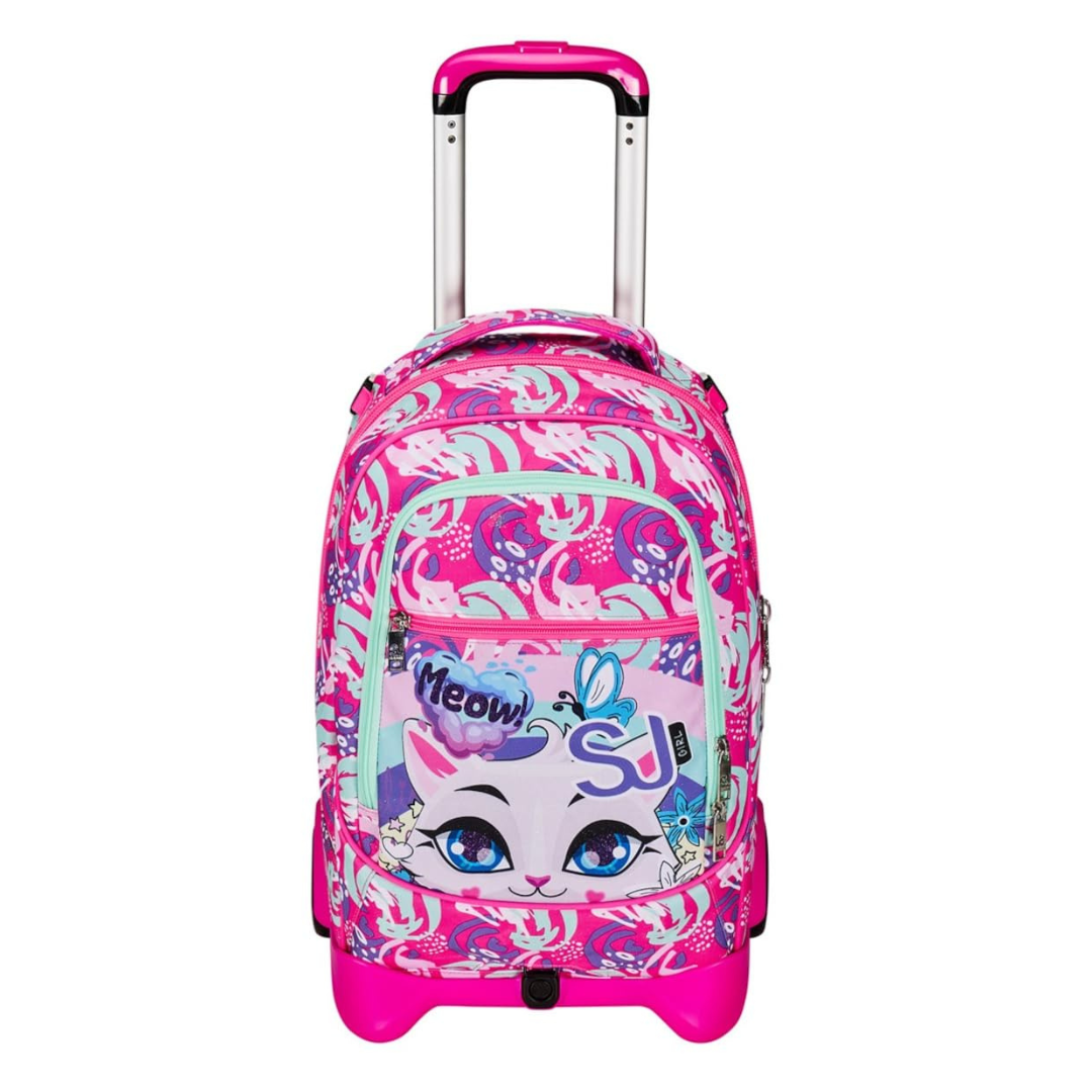 Trolley SJ Gang New Tech Cuccioli Rosa – Zaino con Carrello | Scuola