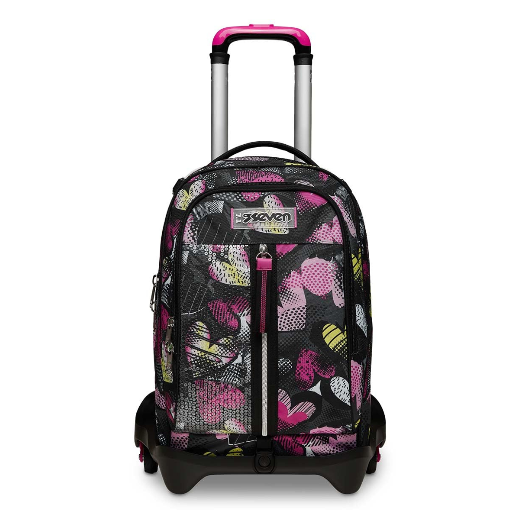Seven Trolley Scuola Jack 3 Ruote – Multicolore – 37x51x27 cm