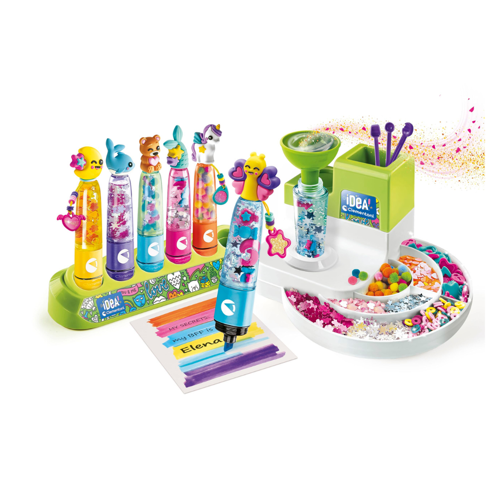 Clementoni Idea – Laboratorio degli Evidenziatori Personalizzati | Kit Creativo 6+ Anni con 50+ Accessori | Made in Italy | 18854
