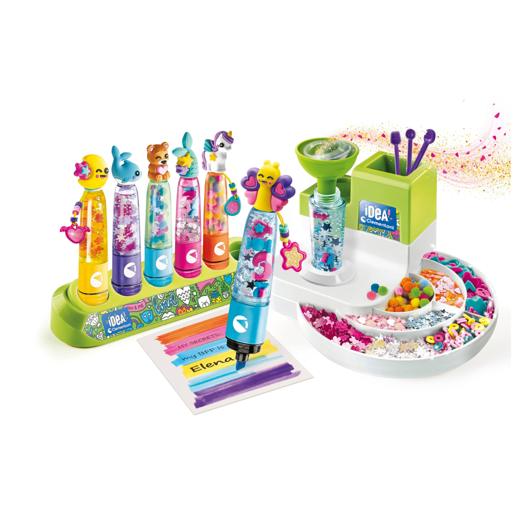 Clementoni Idea – Laboratorio degli Evidenziatori Personalizzati | Kit Creativo 6+ Anni con 50+ Accessori | Made in Italy | 18854