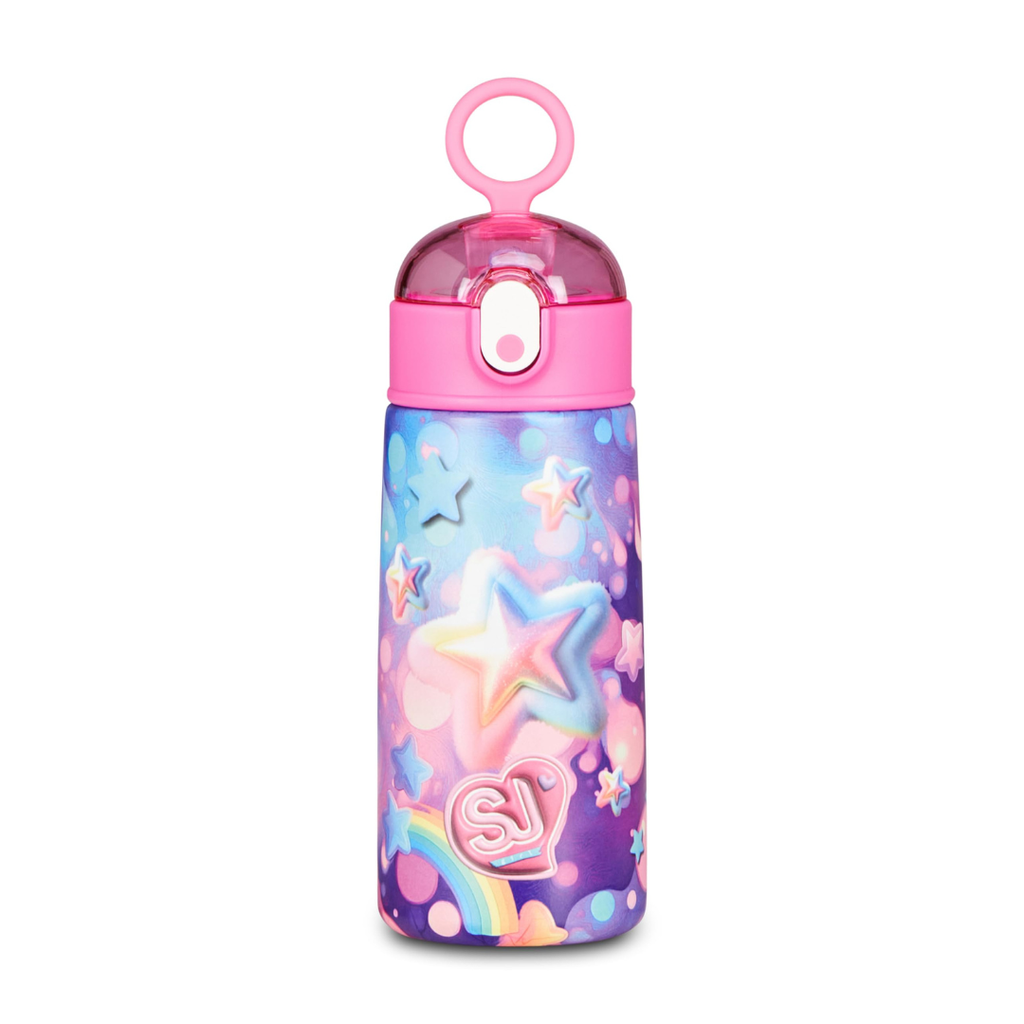 SJ Gang – Borraccia Termica 500 ml Multicolore per Bambina | Acciaio Inox 304 BPA Free | Riutilizzabile | Caldo 12h / Freddo 24h