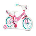 Bicicletta Disney Minnie Mouse 16 pollici Huffy per Bambina - Rosa - con Stabilizzatori - 5-7 Anni