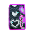 Astuccio Seven 3 Zip BrightHeart – 3 Scomparti, Nero e Rosa, Completo