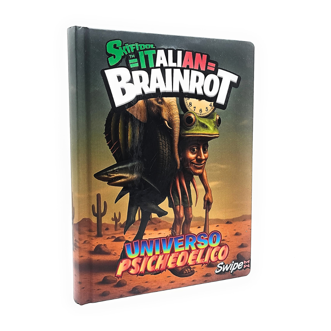 Diario Scuola Brainrot – 12 Mesi Non Datato, 416 Pagine con 2 Card Collezionabili | Copertina Rigida Gommata
