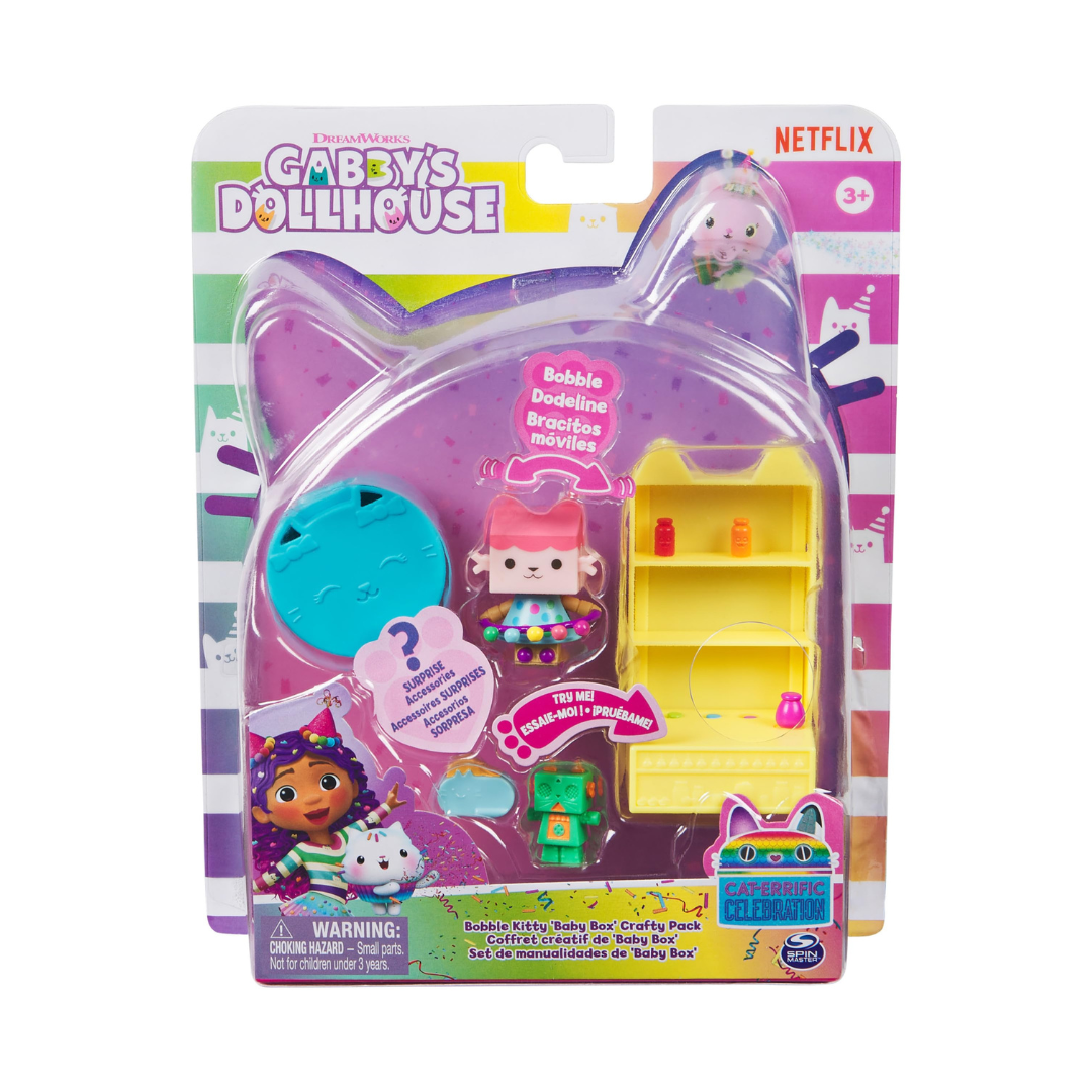 Gabby's Dollhouse Baby Box Personaggio con Mobile e Accessori – Dai 3 Anni