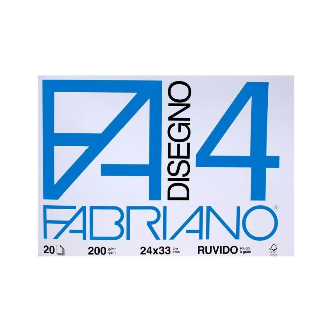 Fabriano Album da Disegno Set 2 pz – Formato F4 24x33 cm 200 g/m² Finitura Ruvida