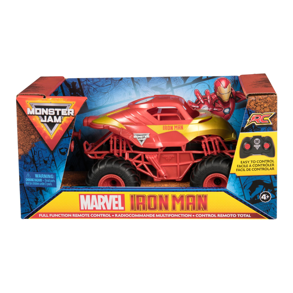 Monster Truck Radiocomandato Marvel Iron Man Monster Jam 1:24 | Idea Regalo