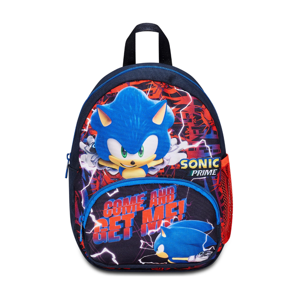 Zaino Asilo Seven Sonic Small Rosso Blu – Zainetto Bambino con Porta Borraccia