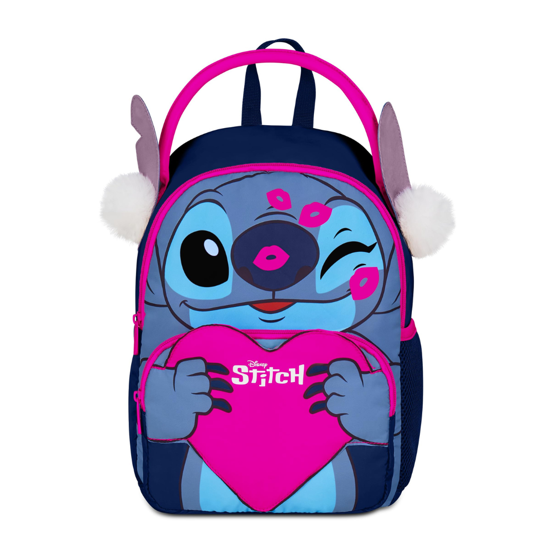 Seven Lilo & Stitch All is Bright Zaino Scuola Blu Ultramarino con Orecchie e Pon Pon