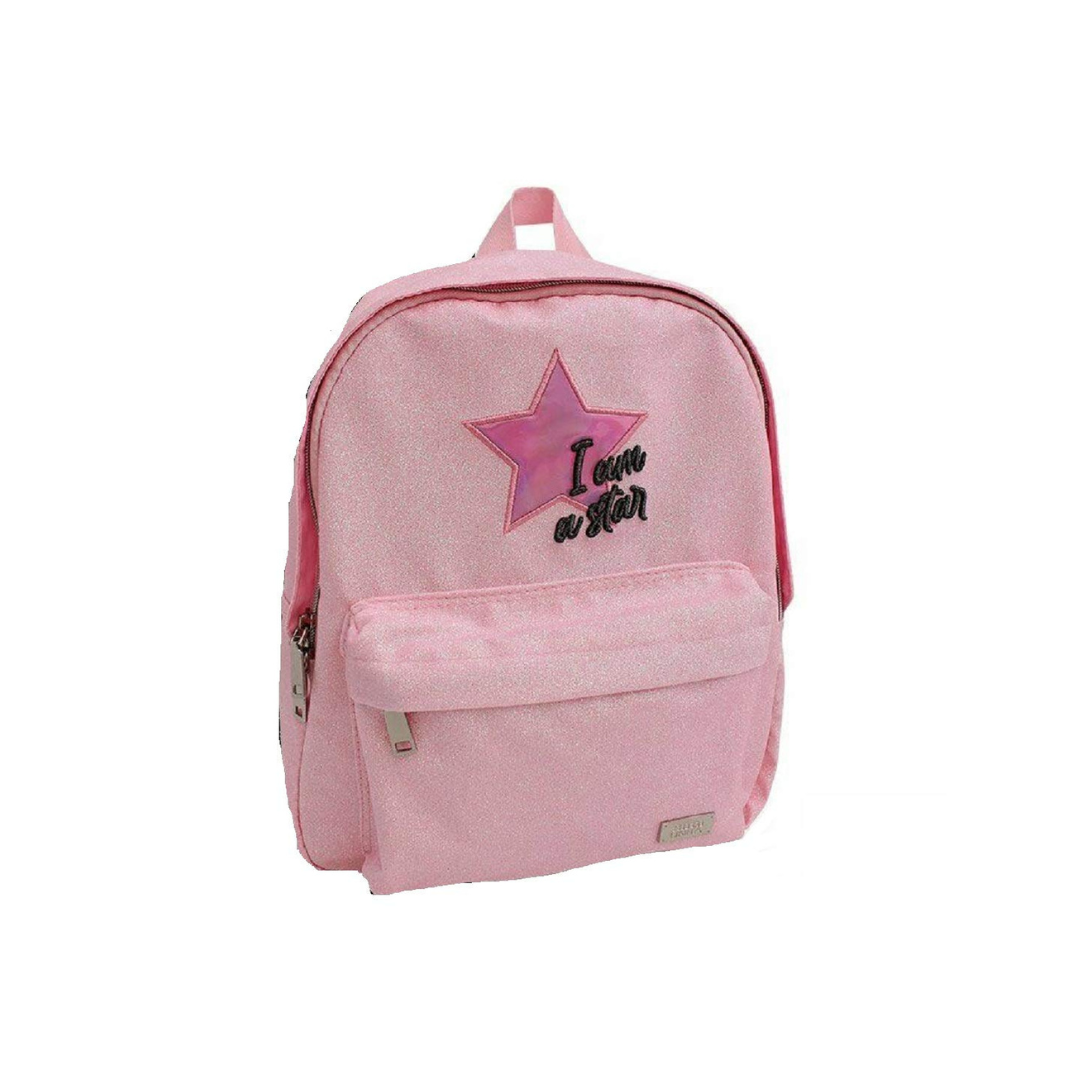 Mini Zaino Glamour Glitter Rosa 32x25x9 cm – Asilo e Tempo Libero